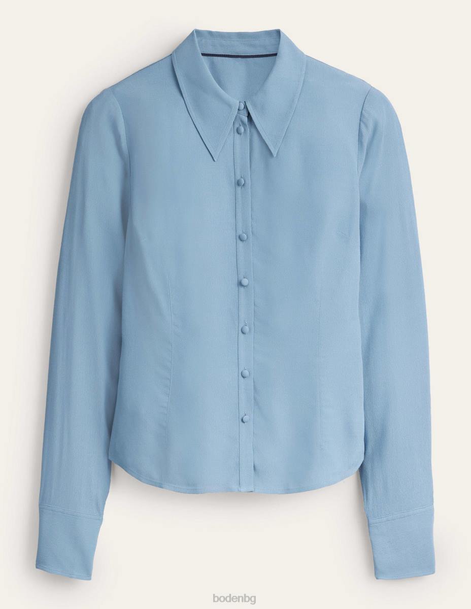 облекло Boden вталена работна риза сини капитани Жени LL681726