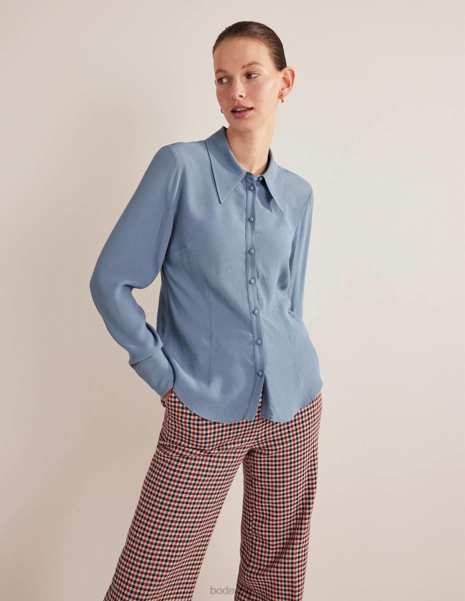 облекло Boden вталена работна риза сини капитани Жени LL681726