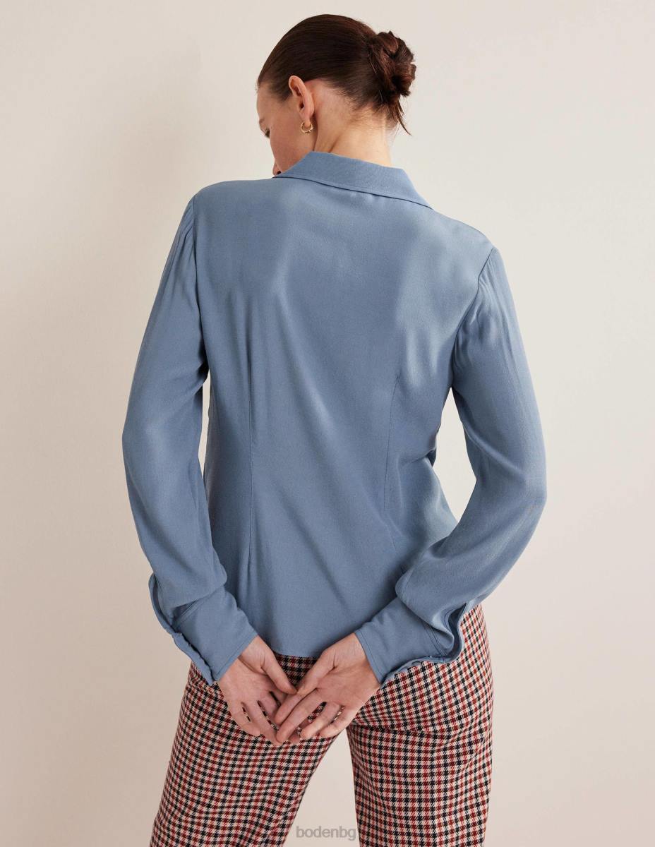 облекло Boden вталена работна риза сини капитани Жени LL681726