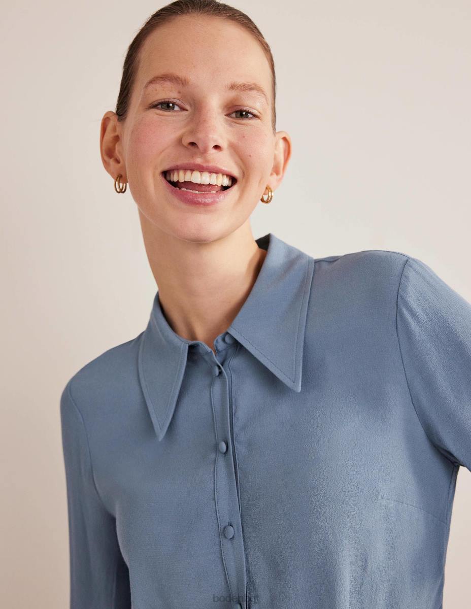 облекло Boden вталена работна риза сини капитани Жени LL681726