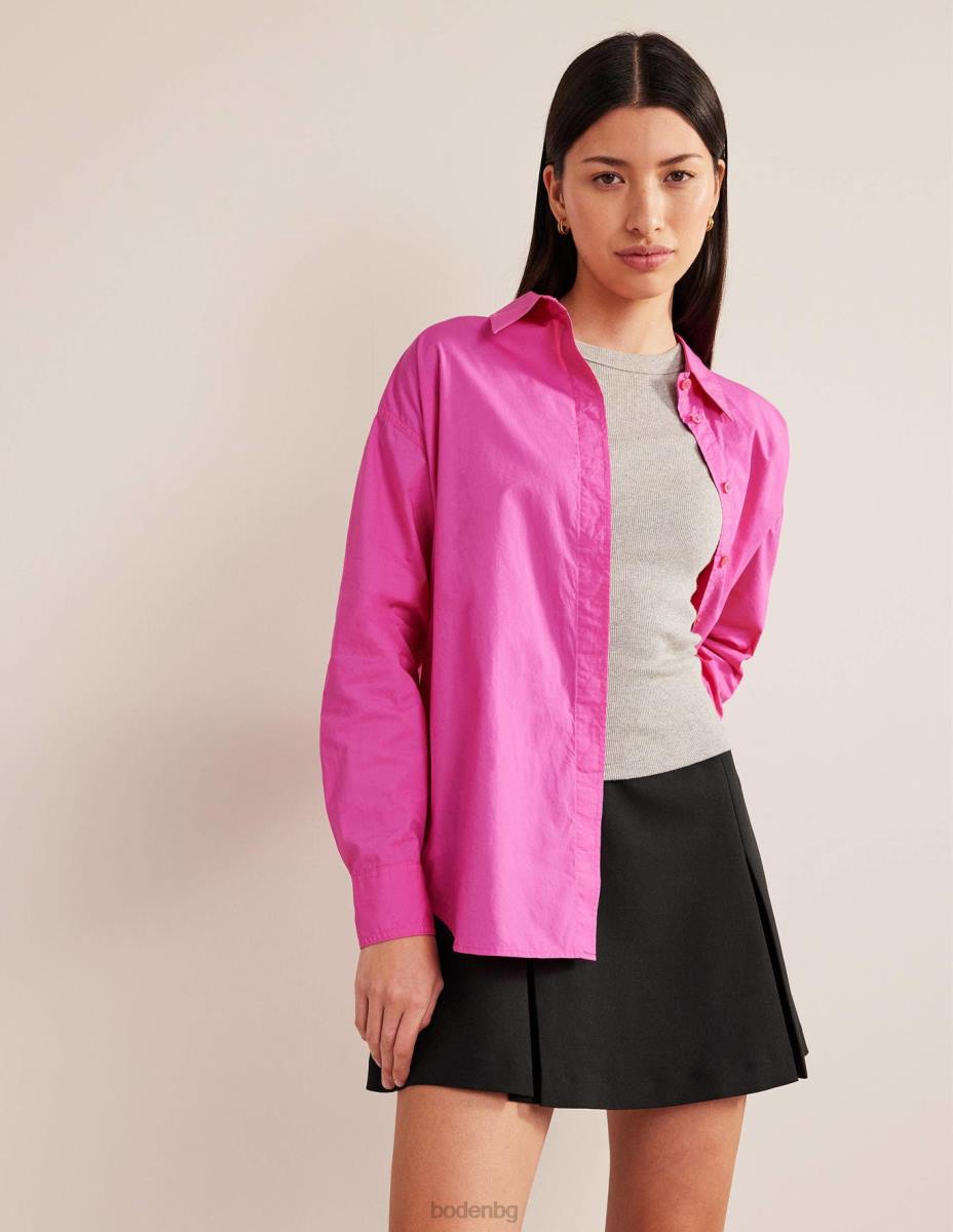 облекло Boden голяма памучна риза фуксия федора Жени LL681750