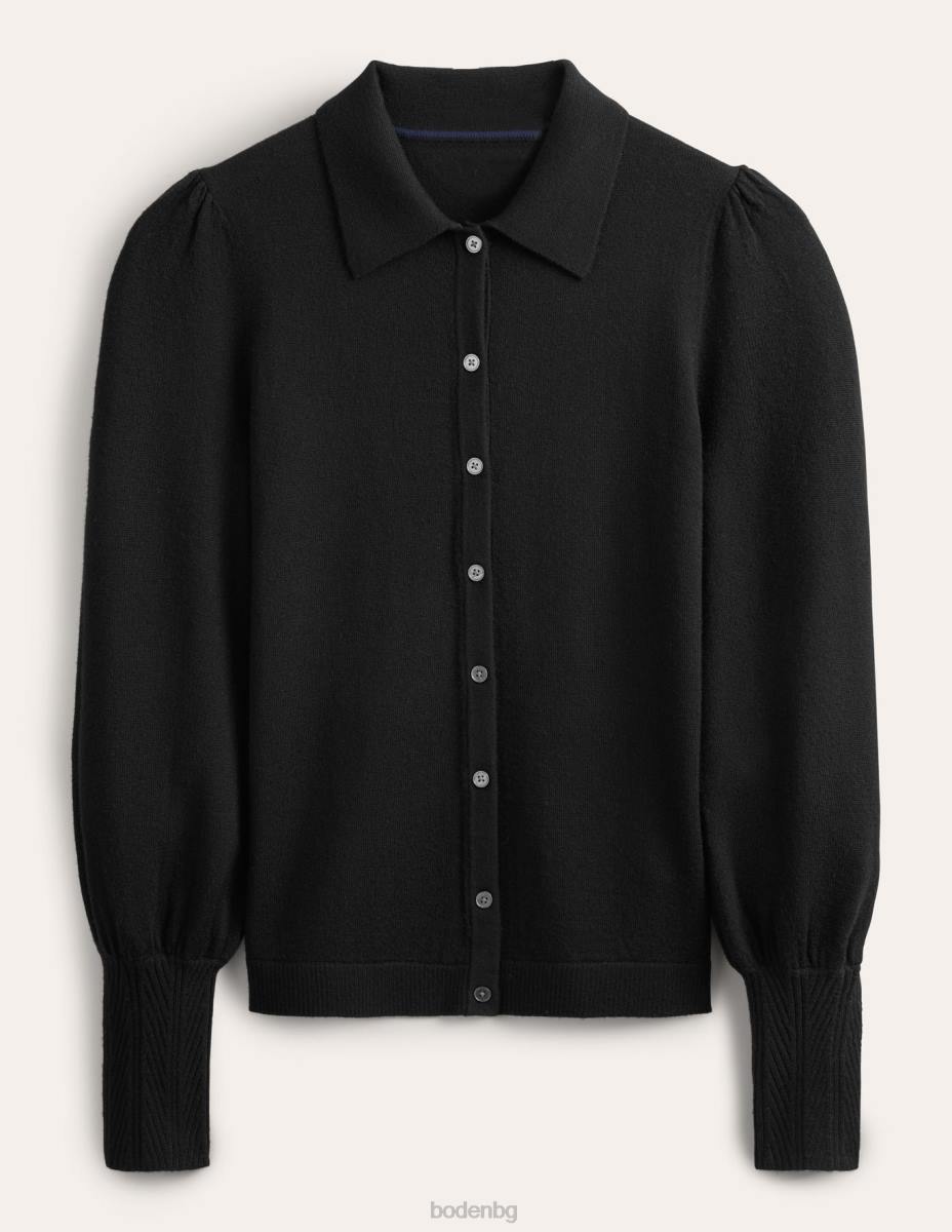 облекло Boden риза с маншети с мериносови детайли черен Жени LL681753