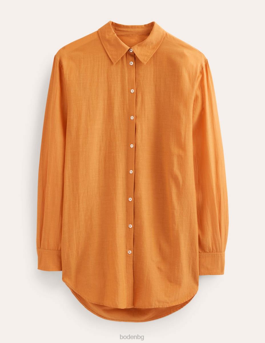 облекло Boden празнична дълга риза реколта злато Жени LL681801