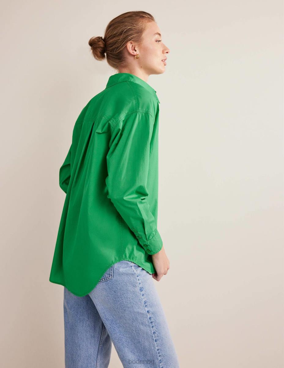 облекло Boden голяма памучна риза зелена пчела Жени LL681847