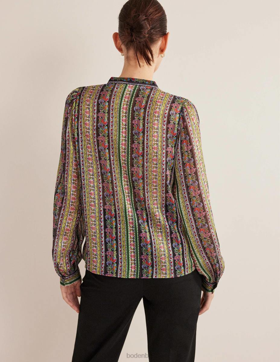 облекло Boden щампована риза с волани мулти и цъфтеж на карамфил Жени LL681858