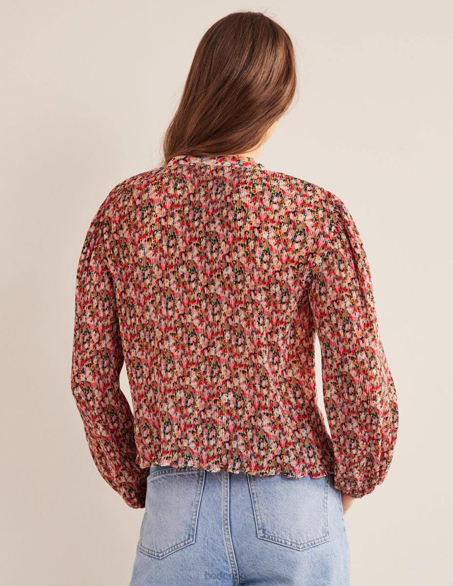 облекло Boden плисирана блуза мулти и живописно цвете Жени LL681926