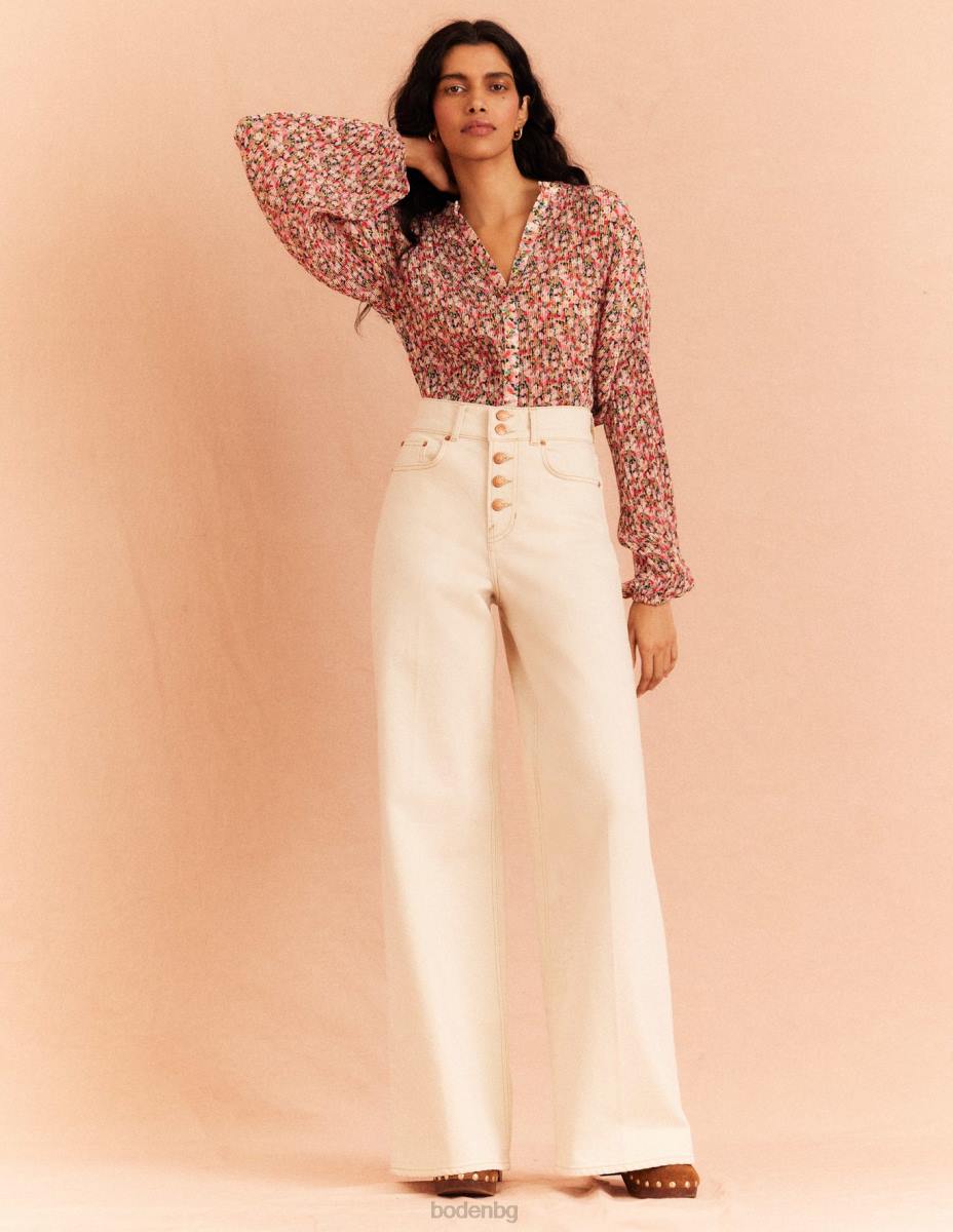 облекло Boden плисирана блуза мулти и живописно цвете Жени LL681926