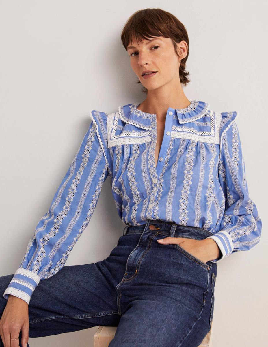 облекло Boden блуза с тапицерия на една кука шамбре Жени LL681956