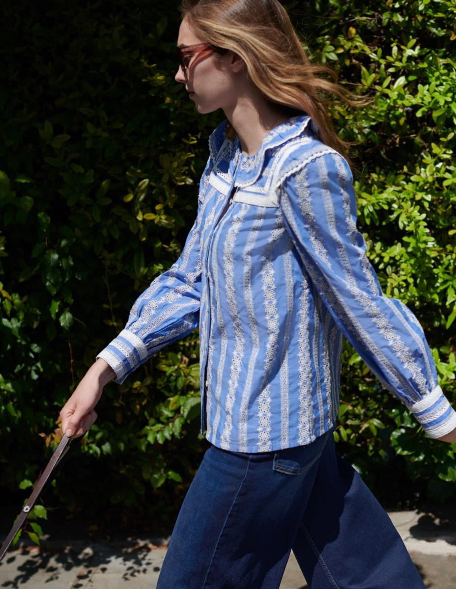 облекло Boden блуза с тапицерия на една кука шамбре Жени LL681956