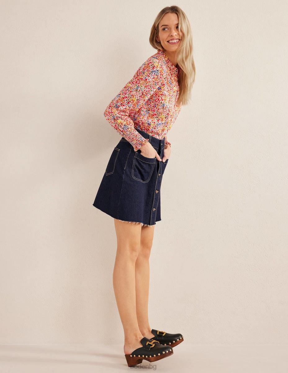 облекло Boden риза с маншет венчелистче от слънчоглед и гардения Жени LL681957