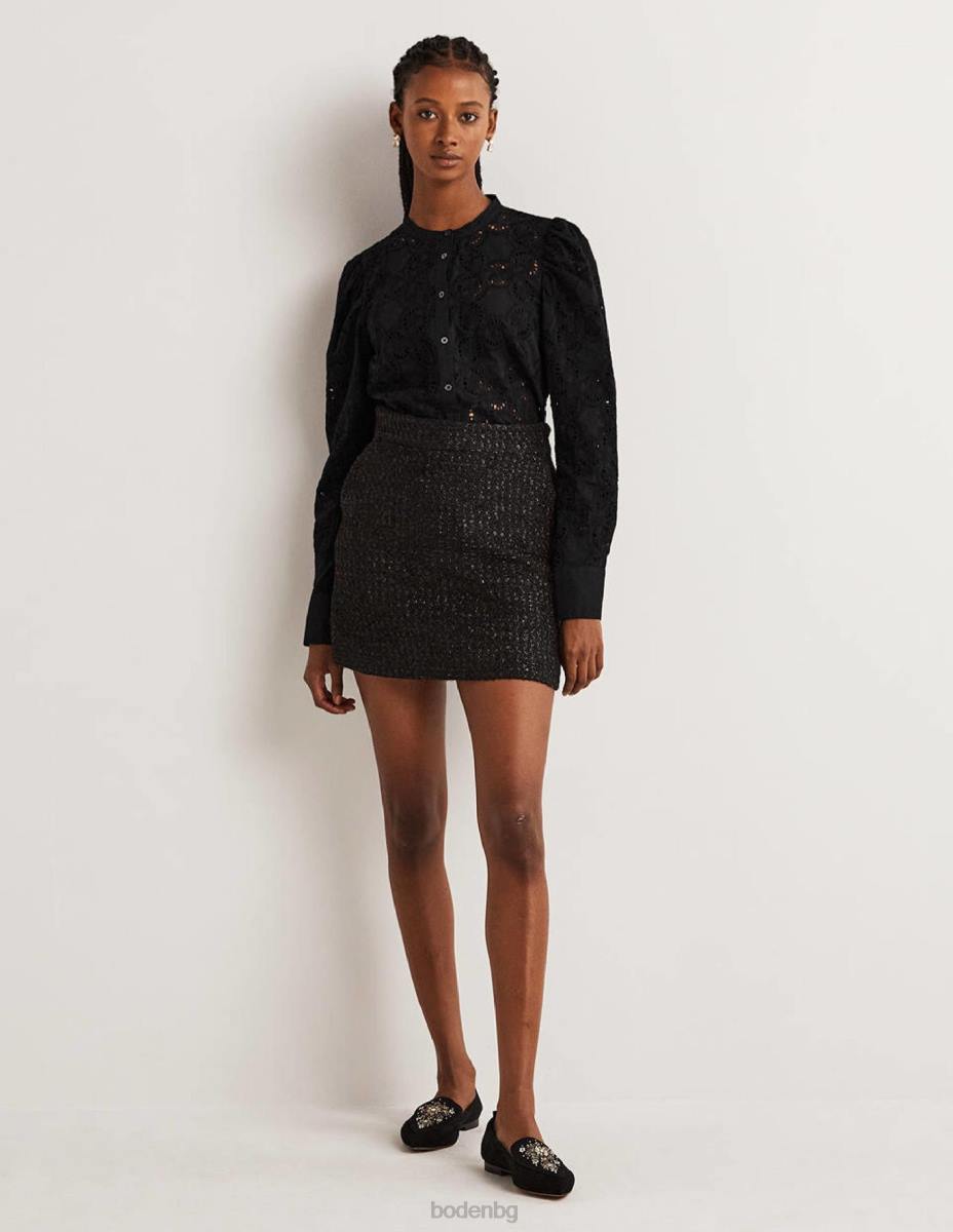 облекло Boden блуза с овнешки ръкави черен Жени LL682040