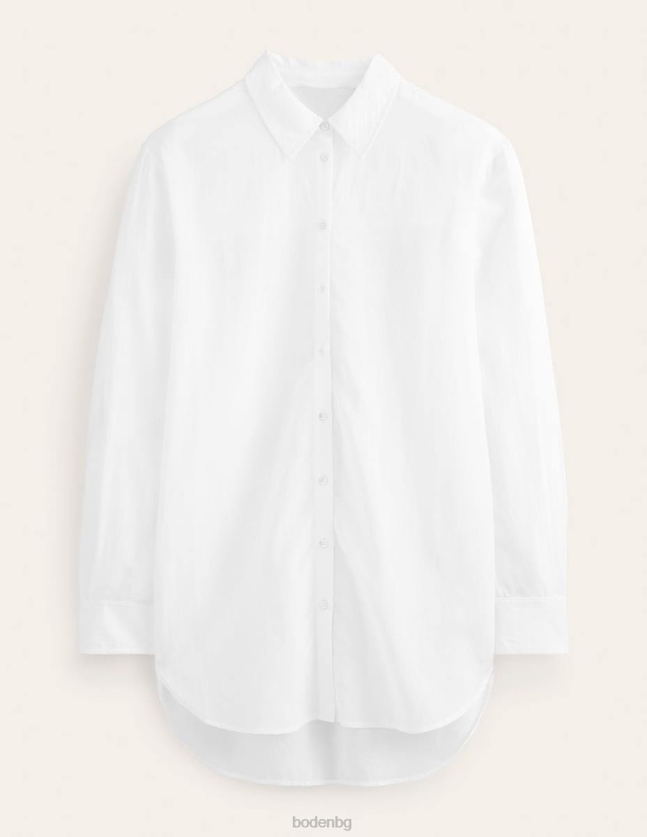 облекло Boden празнична дълга риза бяло Жени LL682187