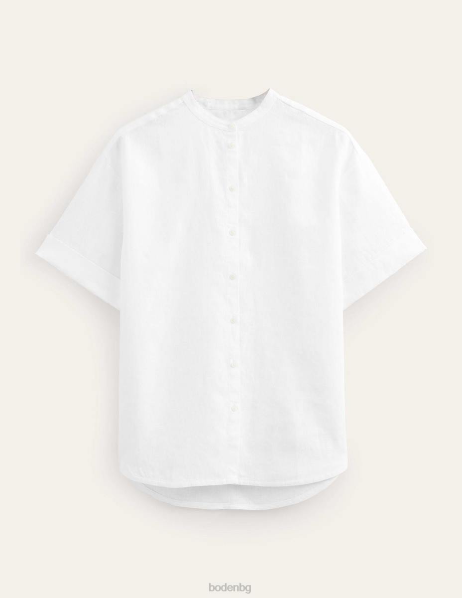 облекло Boden ленена риза с кимоно ръкав бяло Жени LL682497