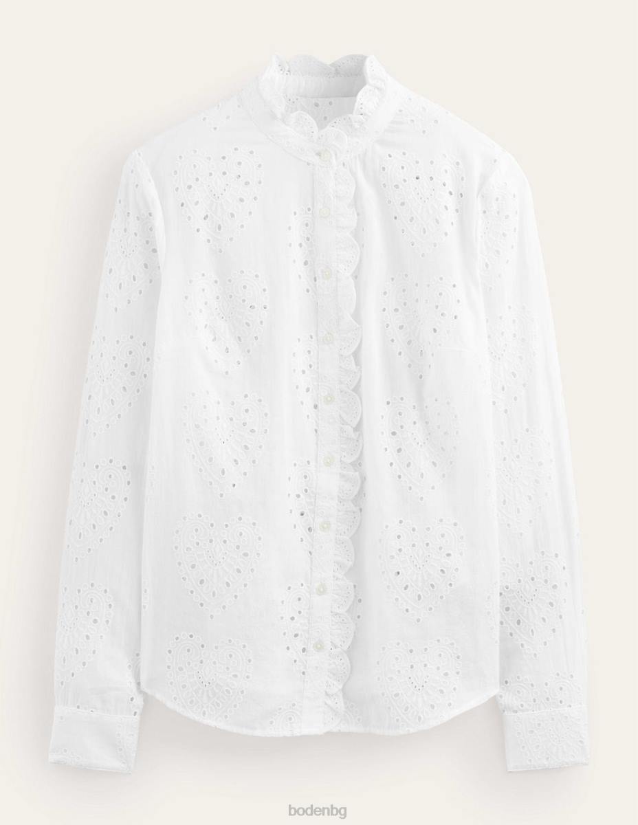 облекло Boden бродери риза с миди бяло Жени LL682533