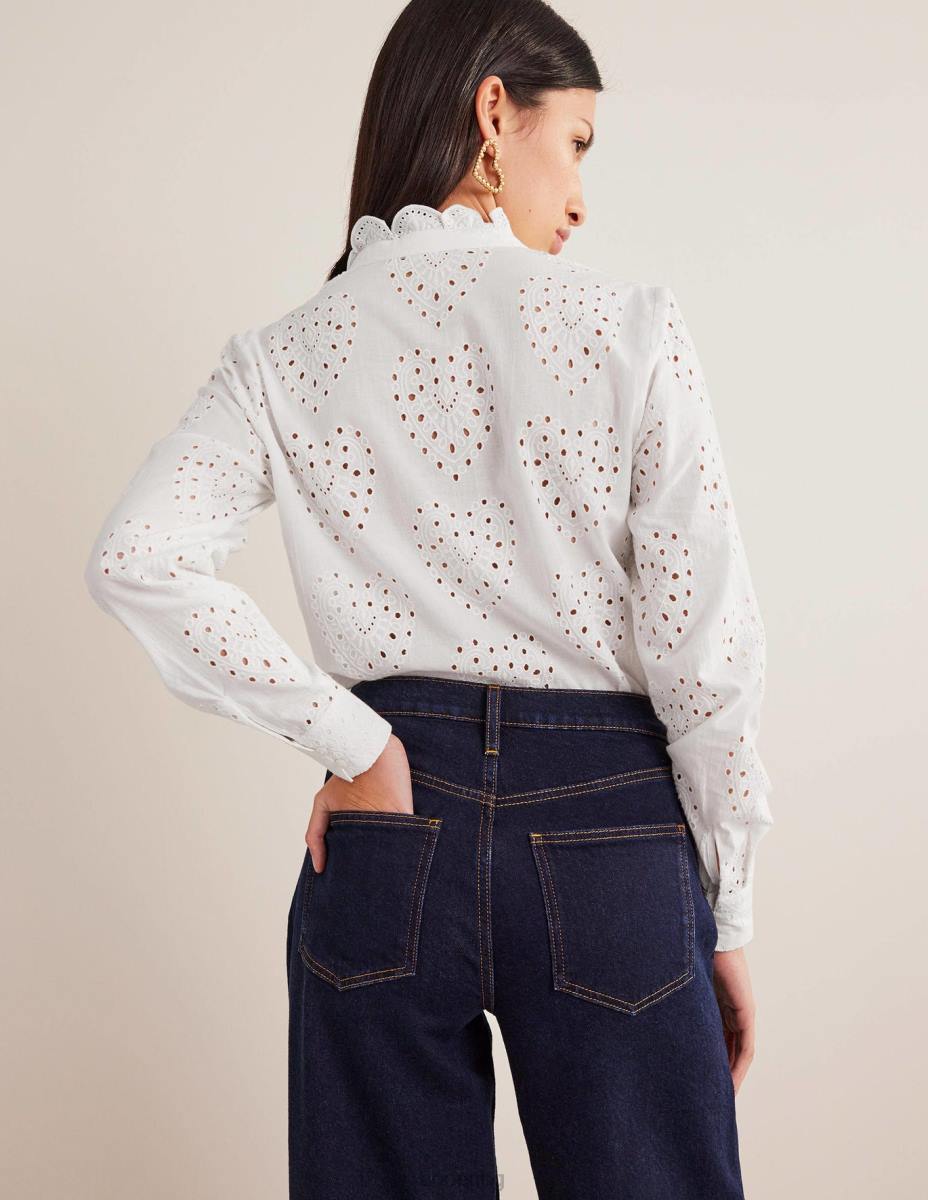 облекло Boden бродери риза с миди бяло Жени LL682533