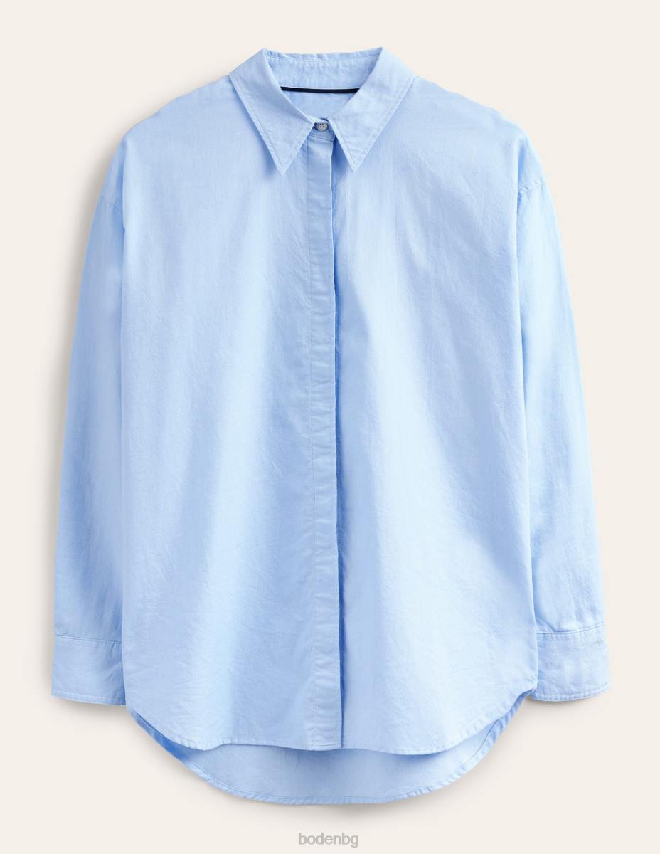 облекло Boden права памучна риза син Оксфорд Жени LL682569