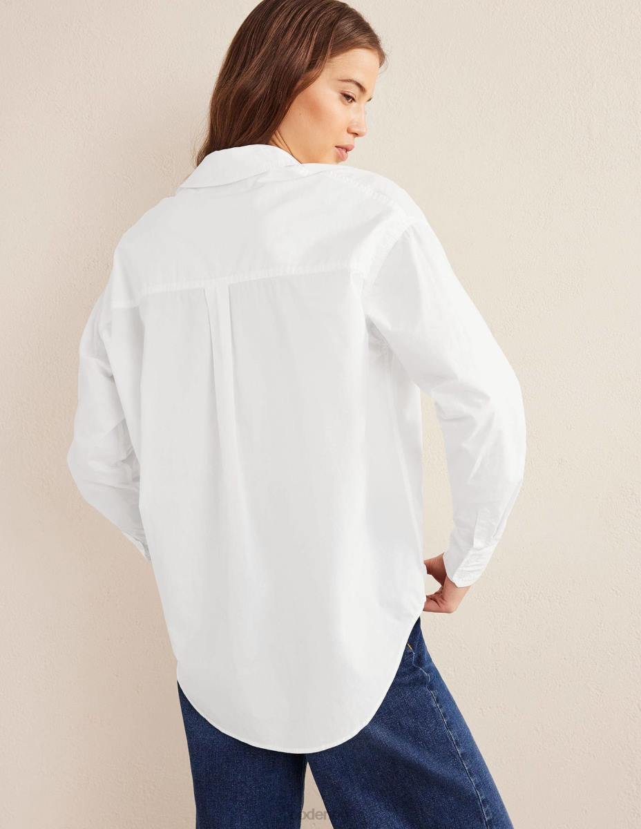 облекло Boden голяма памучна риза бяло Жени LL68974