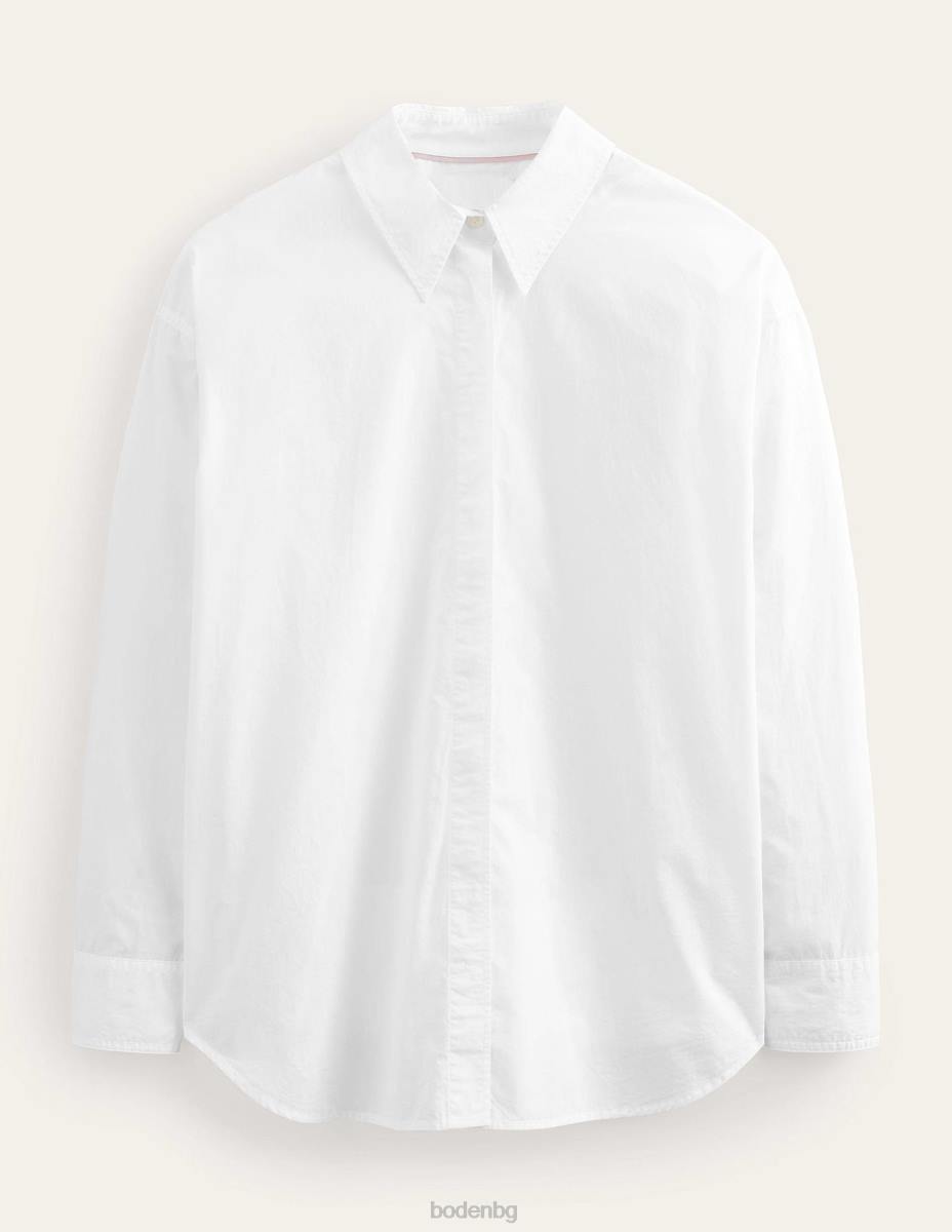 облекло Boden голяма памучна риза бяло Жени LL68974