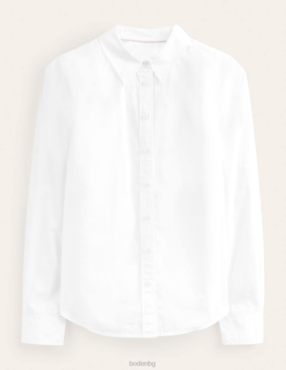 облекло Boden права памучна риза бяло Жени LL68993