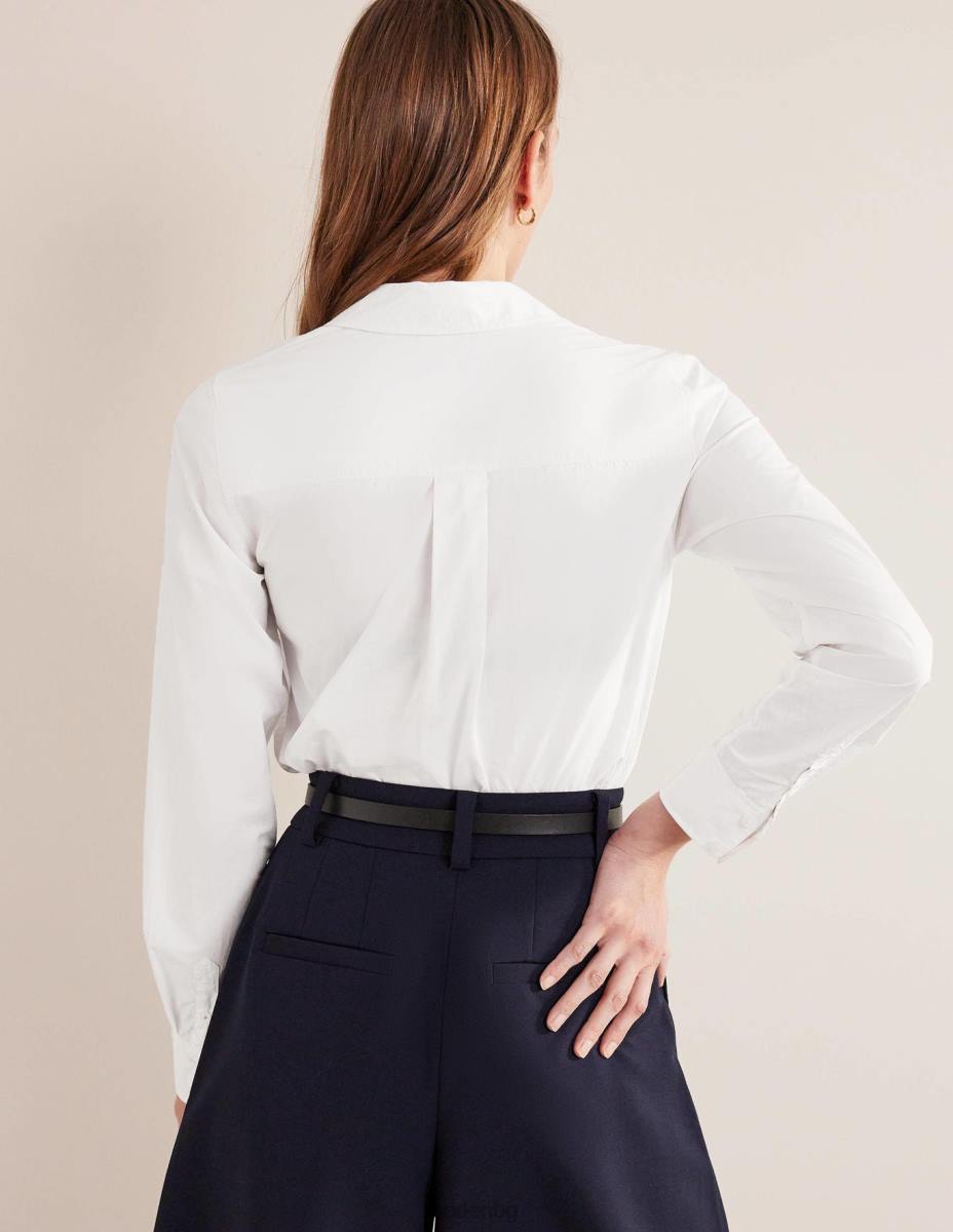 облекло Boden права памучна риза бяло Жени LL68993