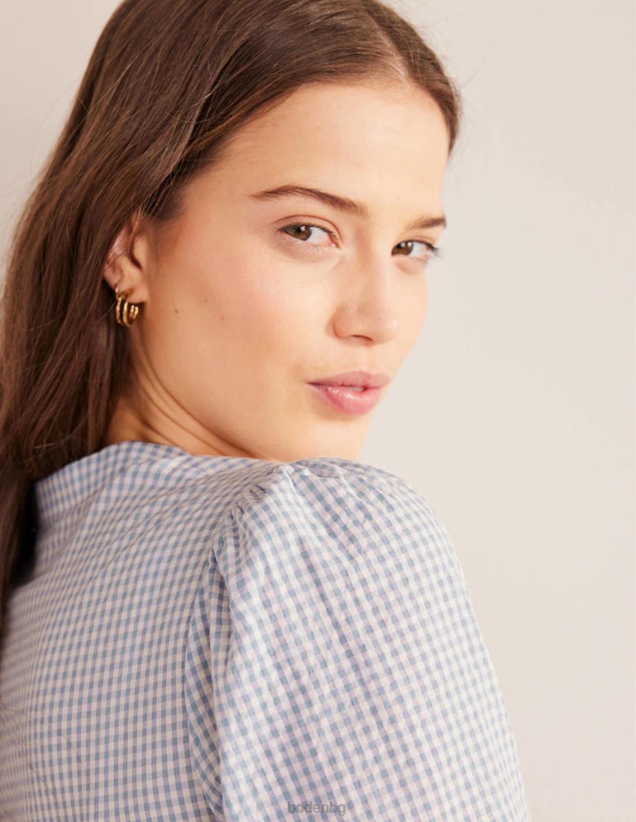 облекло Boden риза с маншет blue blizzard micro gingham Жени LL682171