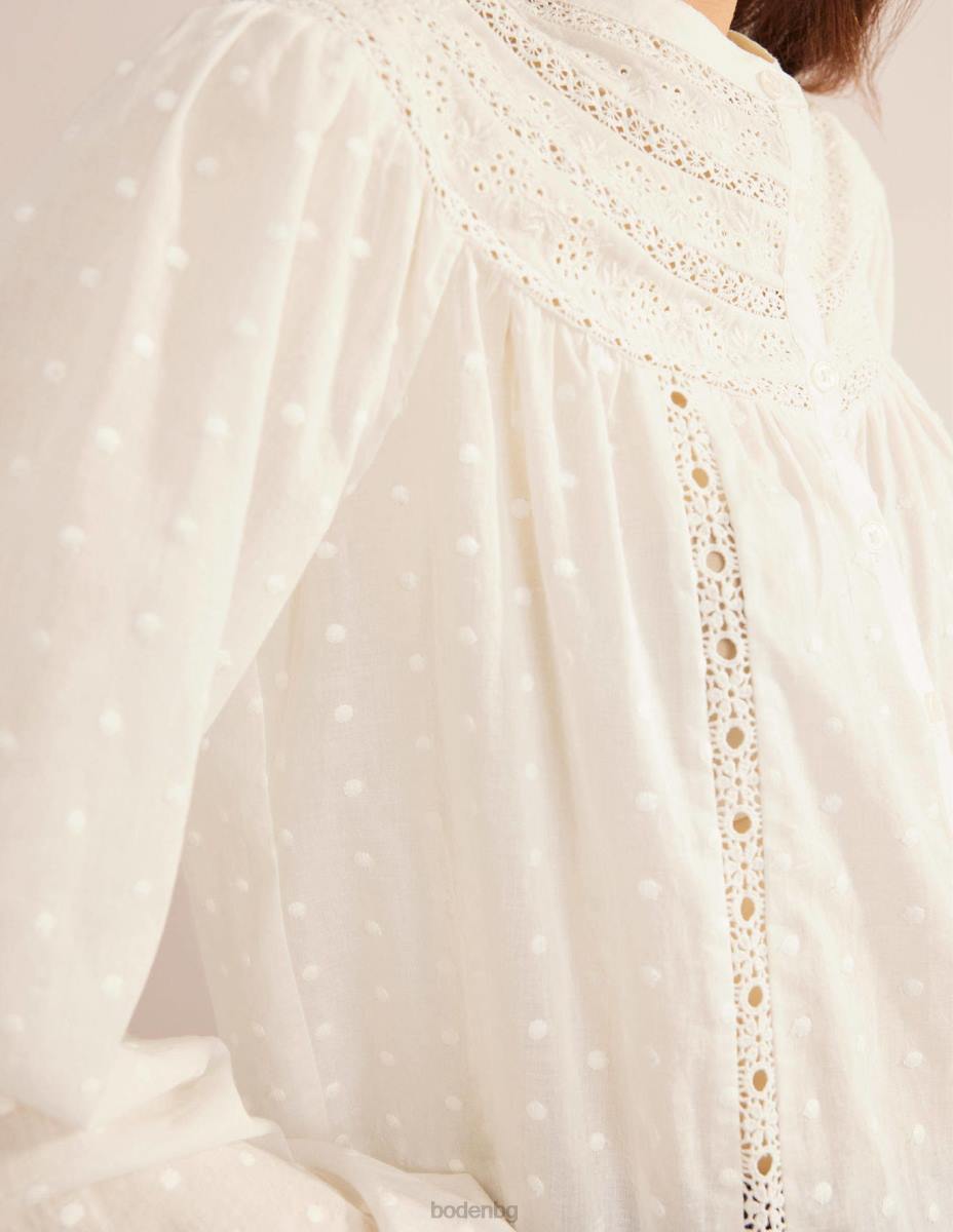облекло Boden блуза broderie слонова кост Жени LL681548