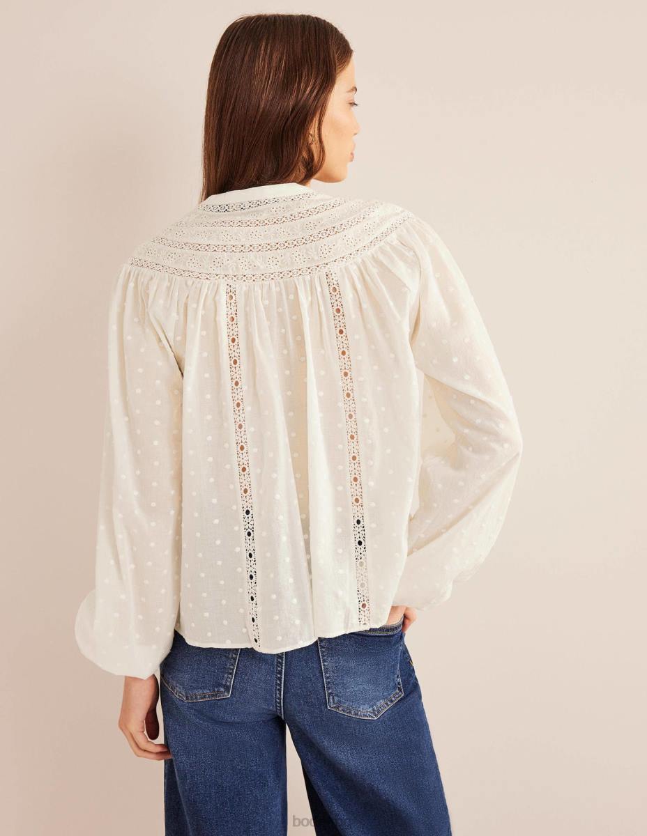 облекло Boden блуза broderie слонова кост Жени LL681548