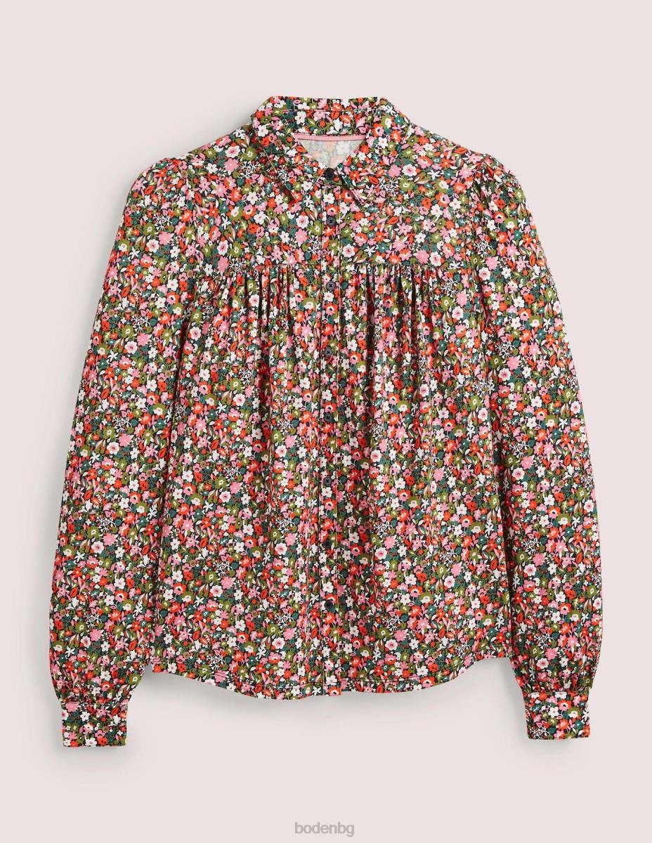 облекло Boden риза с набрани детайли мулти & floret поляна Жени LL682395