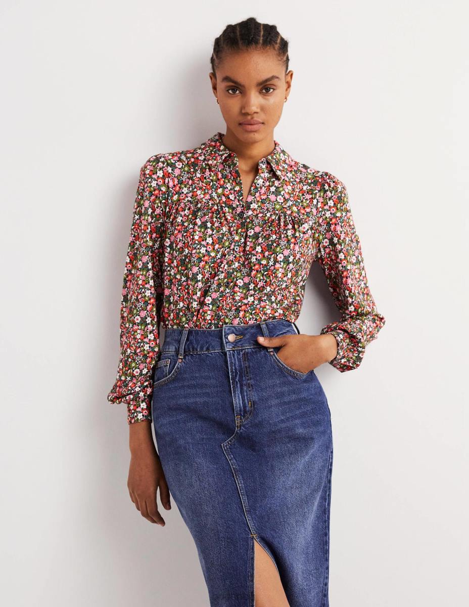 облекло Boden риза с набрани детайли мулти & floret поляна Жени LL682395