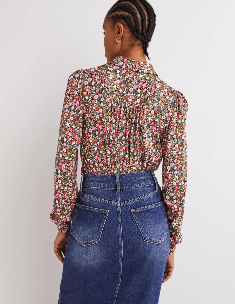 облекло Boden риза с набрани детайли мулти & floret поляна Жени LL682395