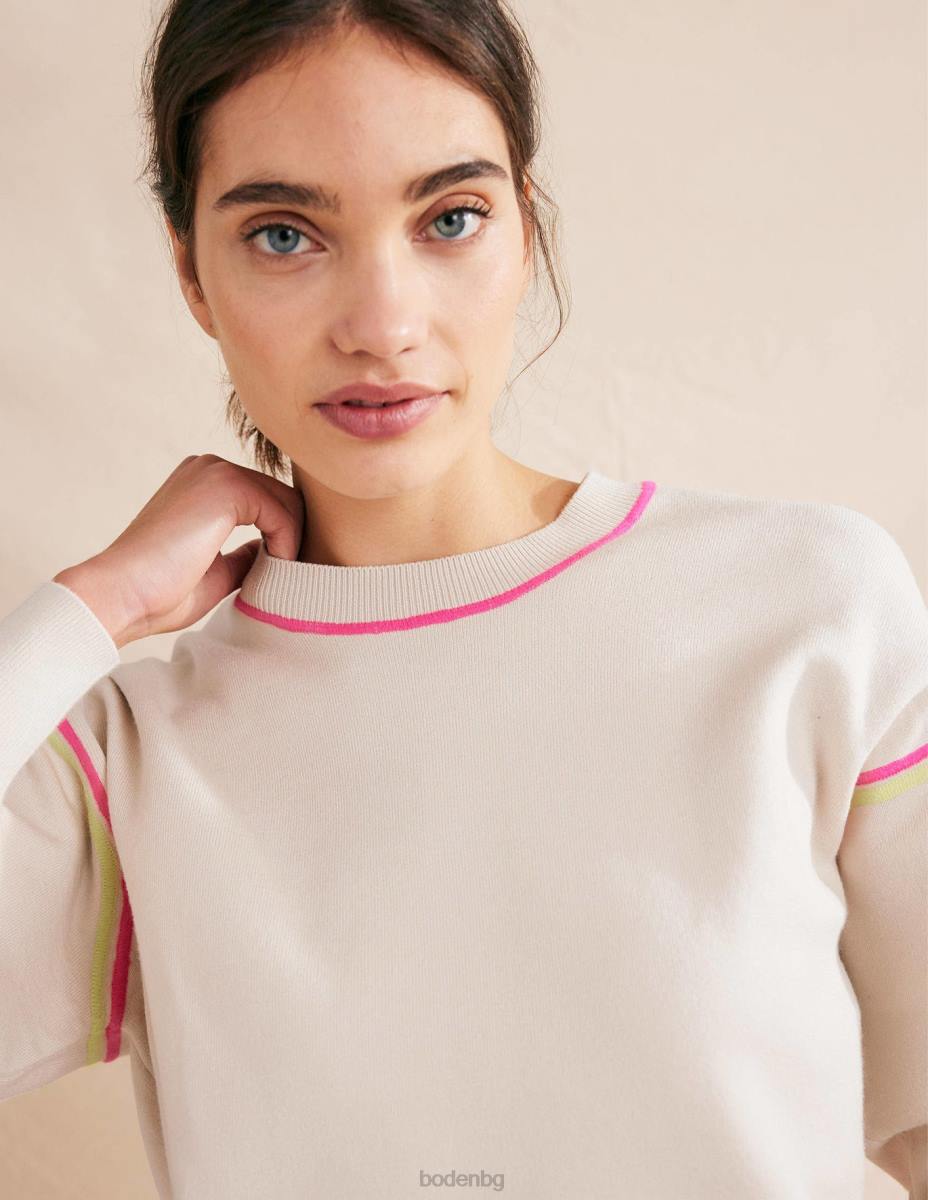 облекло Boden плетен суичър топла слонова кост Жени LL681283