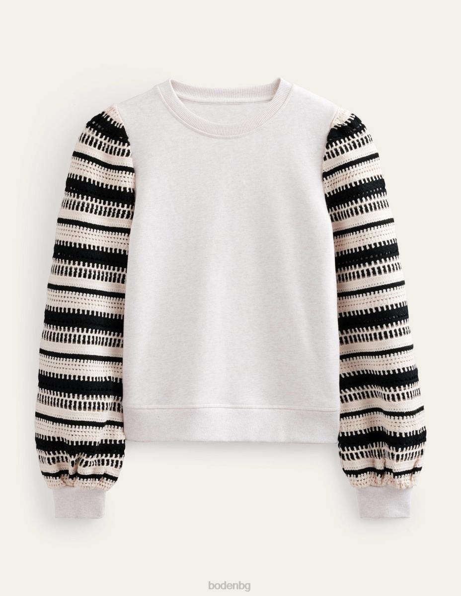 облекло Boden плетен суичър овесена каша мергел и ръкав за плетене на една кука Жени LL681635