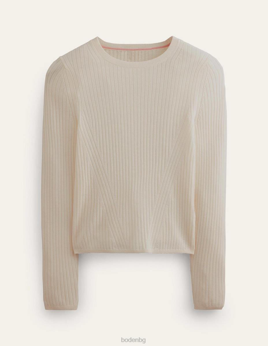 облекло Boden оребрен мериносов пуловер черупка от писаччио Жени LL681153