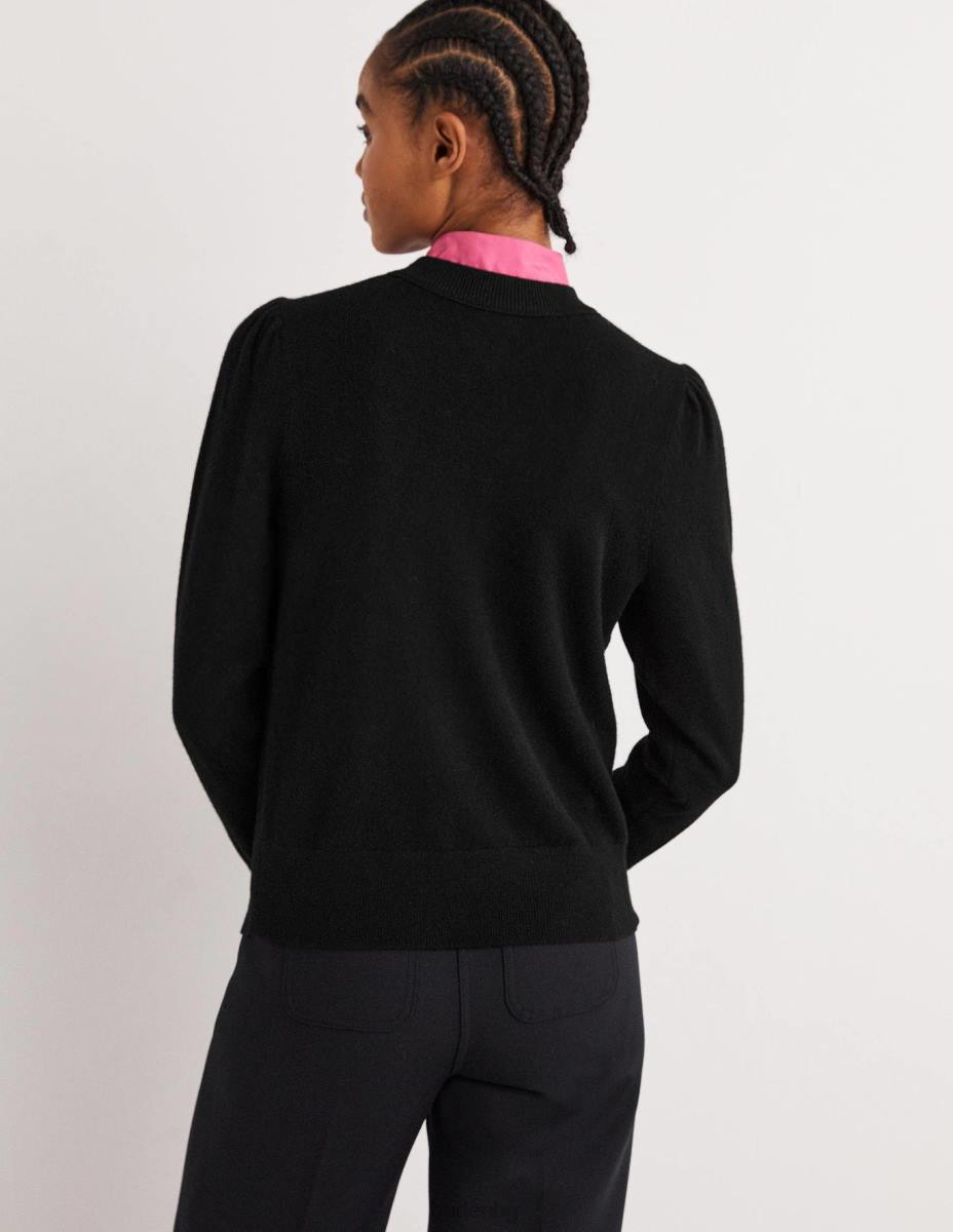 облекло Boden пуф кашмирен пуф през рамо черен Жени LL681330