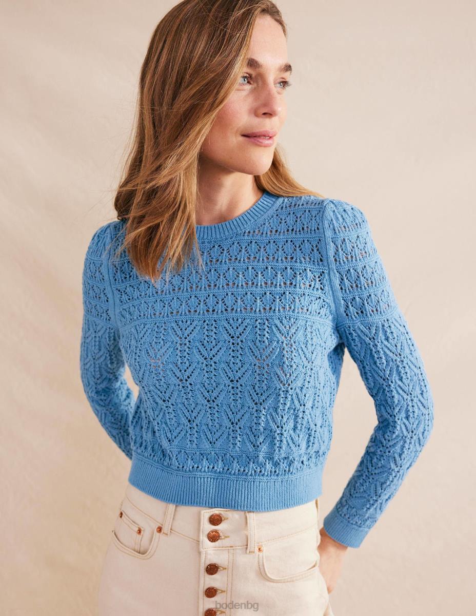 облекло Boden памучен пуансон порцеланово синьо Жени LL681342