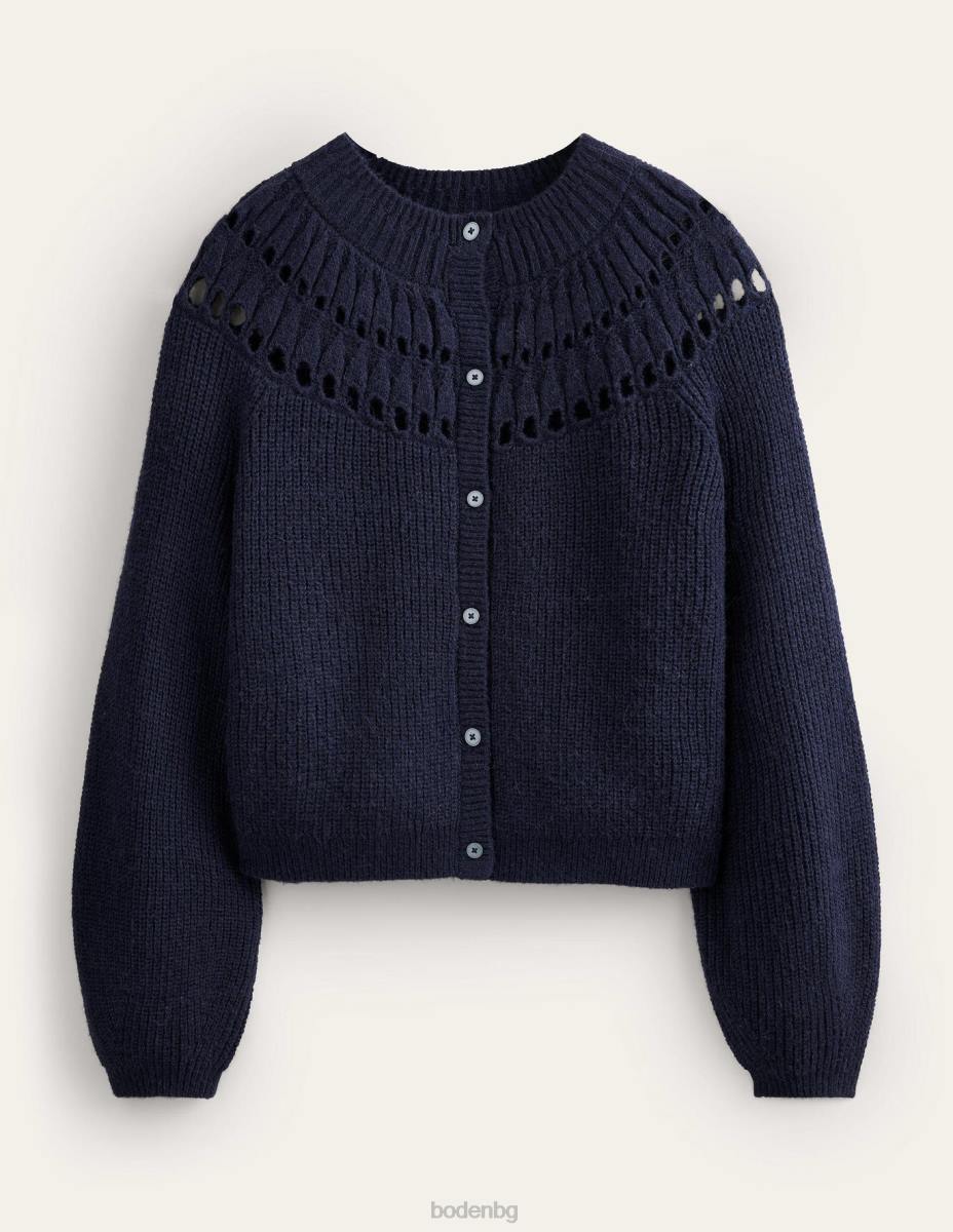 облекло Boden пухкава жилетка с волани военноморски флот Жени LL681382