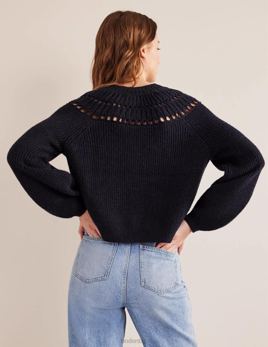 облекло Boden пухкава жилетка с волани военноморски флот Жени LL681382