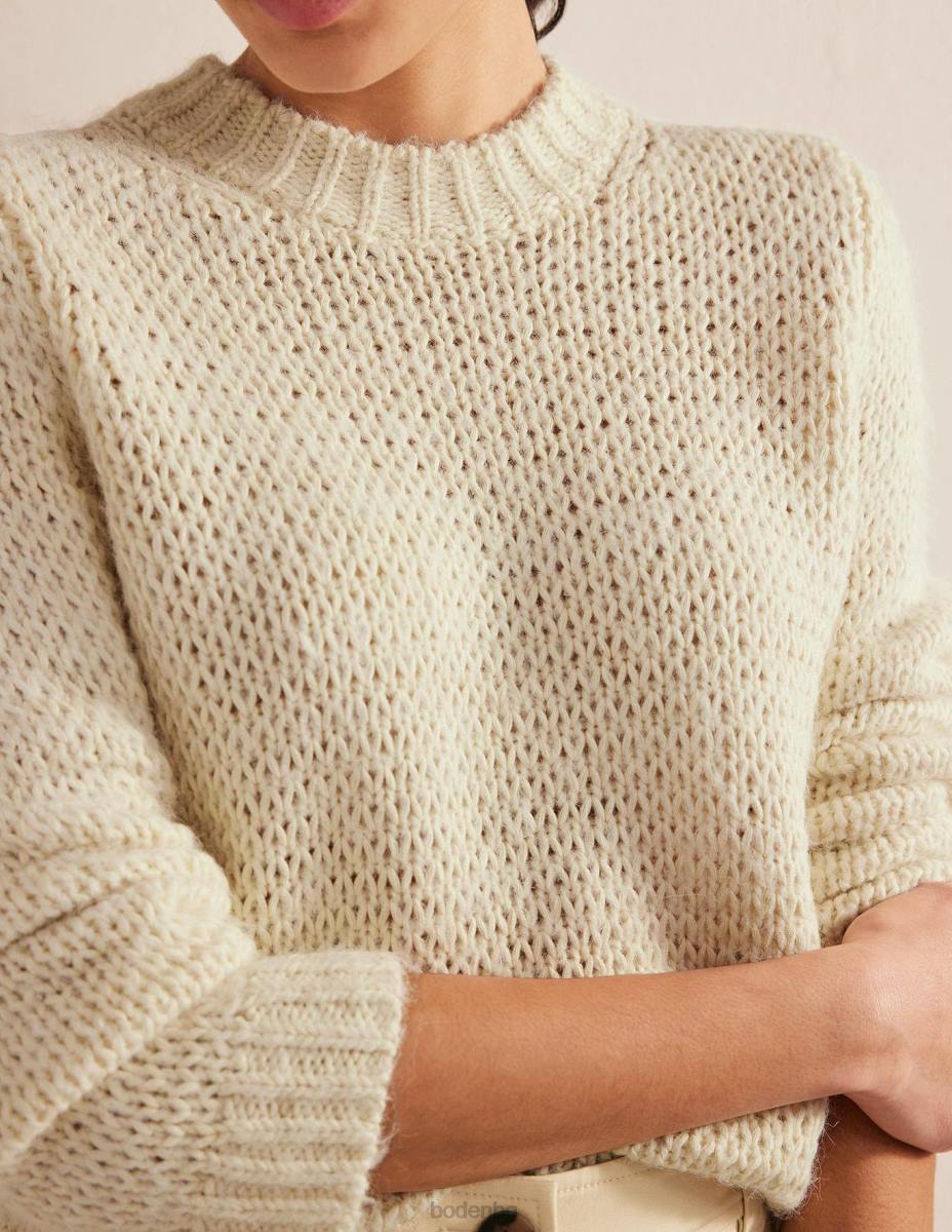 облекло Boden пухкав джъмпер с отворен бод топла слонова кост Жени LL681383