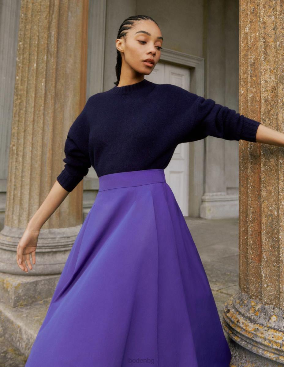 облекло Boden изчеткан вълнен скъсен пуловер военноморски флот Жени LL681401