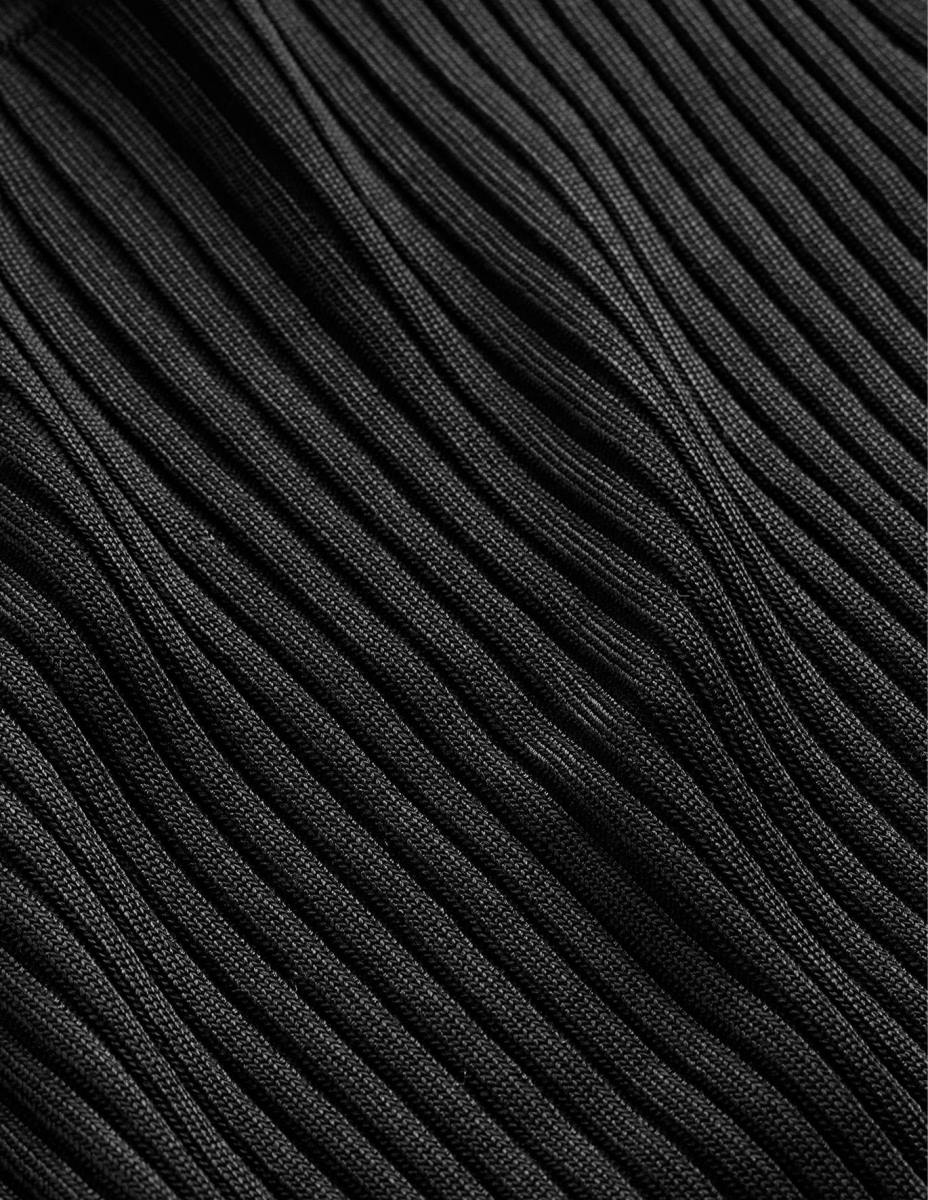 облекло Boden оребрен пуловер с наклонено деколте черен Жени LL681476