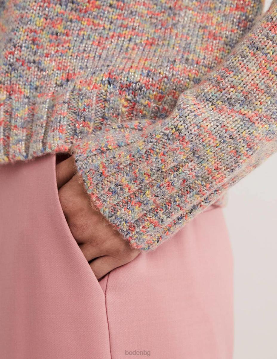 облекло Boden пъстър пухкав джъмпер сив меланж Жени LL681544