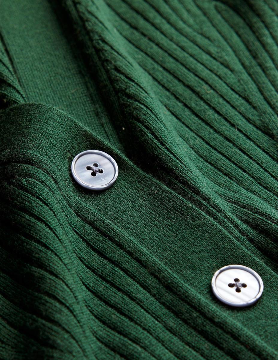 облекло Boden мериносова изрязана рипсена жилетка изумрудена нощ Жени LL681649