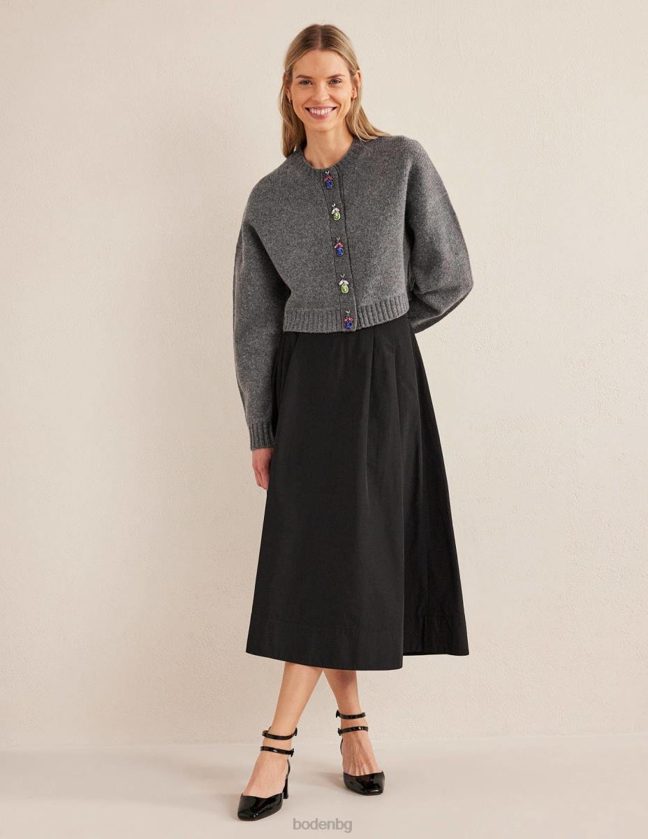 облекло Boden украсена жилетка с буболечки тъмно сив меланж Жени LL681678