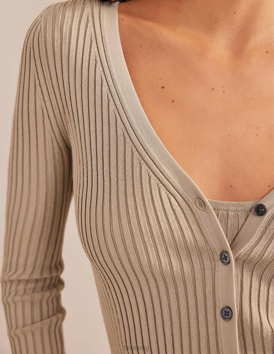 облекло Boden изрязана ребрена жилетка с широко деколте камък Жени LL681859