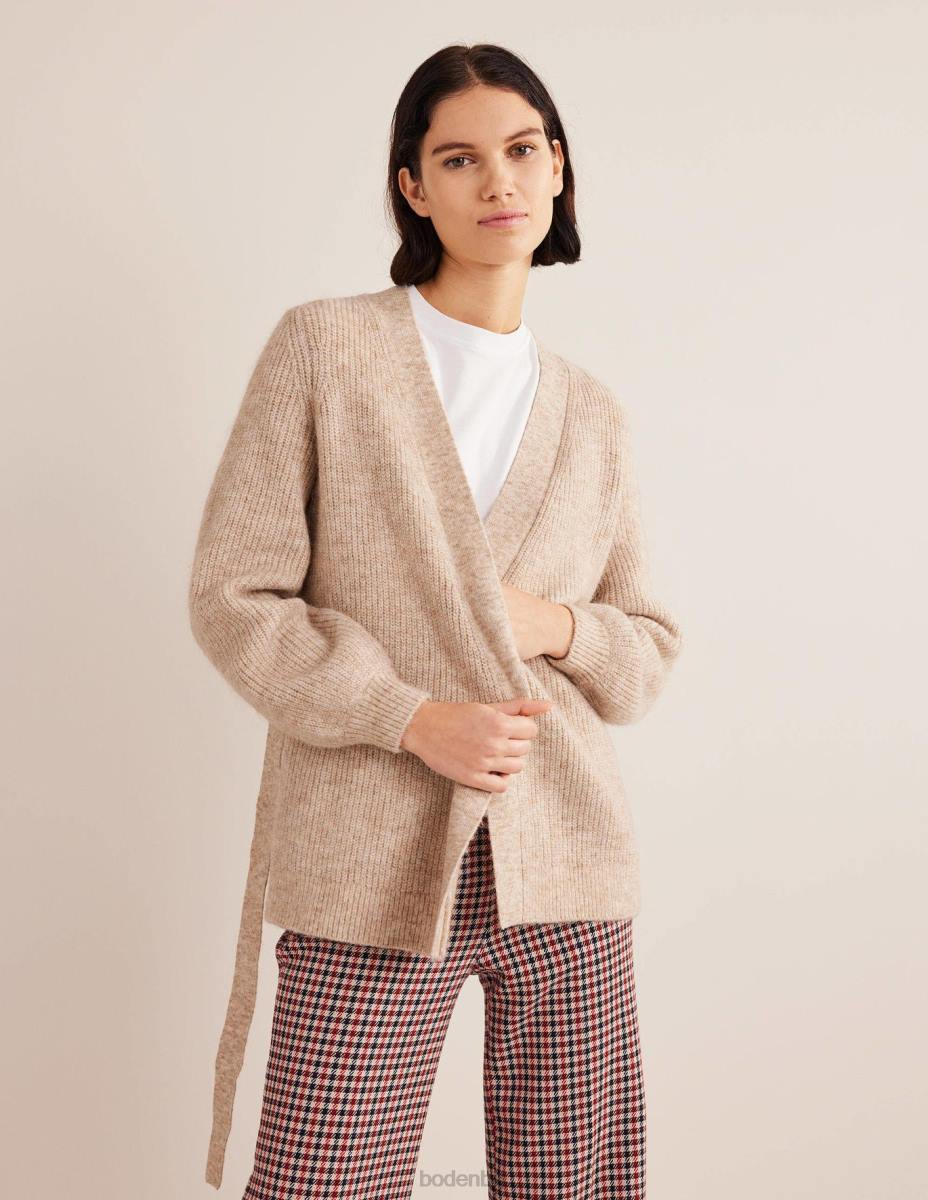 облекло Boden пухкава жилетка с колан чинчила меланж Жени LL681906