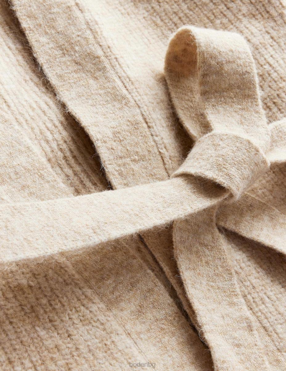 облекло Boden пухкава жилетка с колан чинчила меланж Жени LL681906