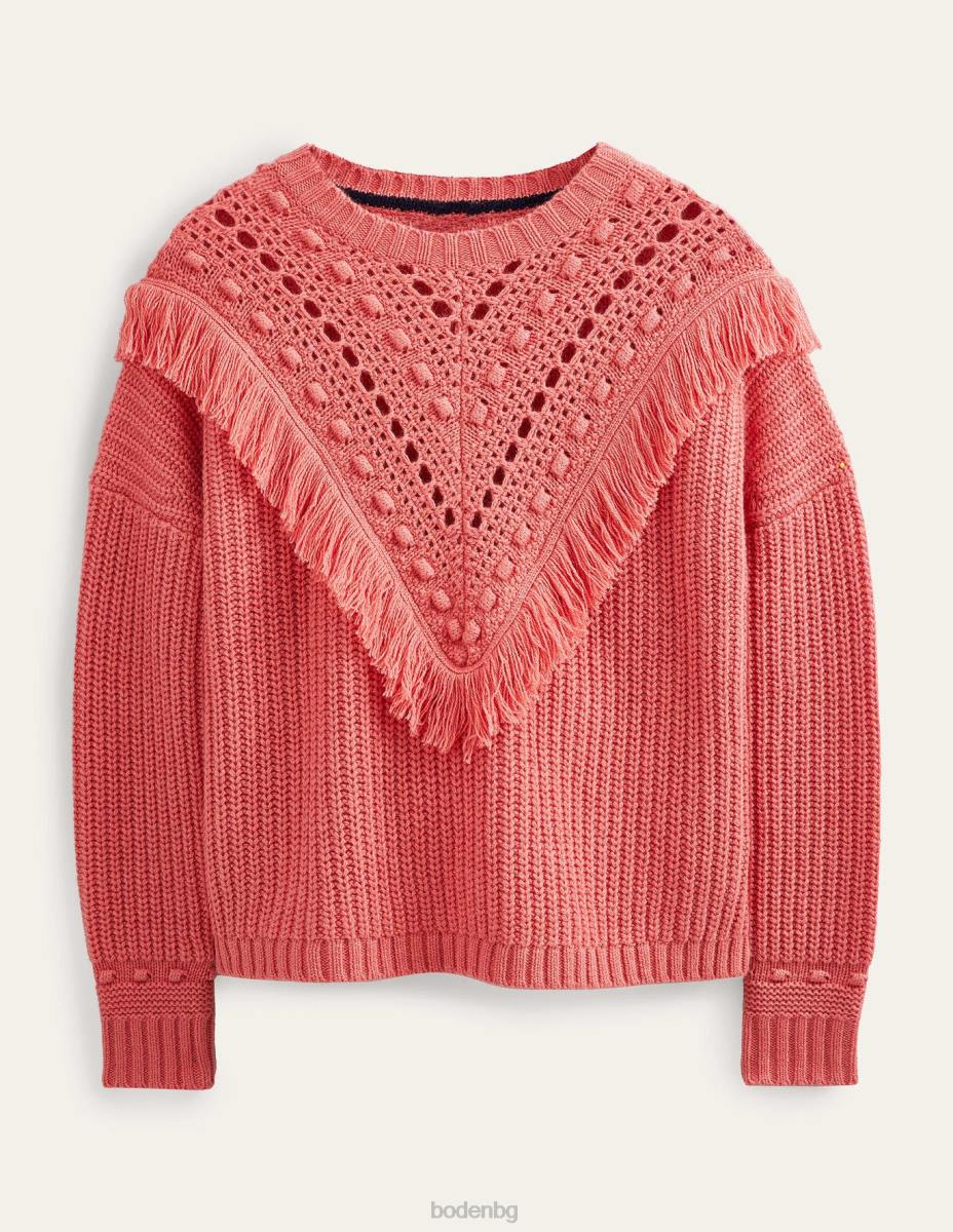 облекло Boden оребрен джъмпер с детайли на ресни избледняла роза Жени LL682028