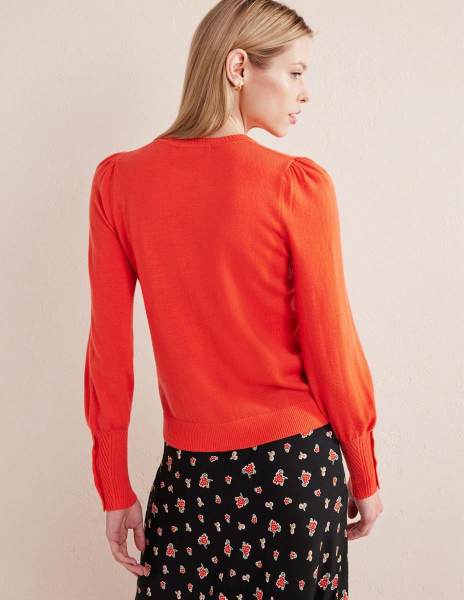 облекло Boden мериносов пуловер с маншет с копчета смачкване на пъпеш Жени LL682071