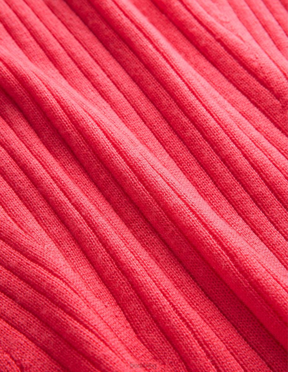 облекло Boden оребрен мериносов пуловер корал Жени LL682088