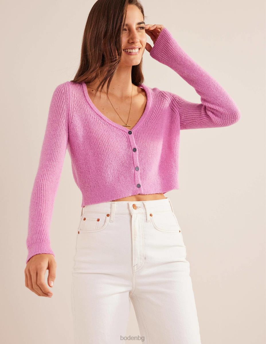 облекло Boden пухкава съкратена жилетка лавандулова роза Жени LL682105